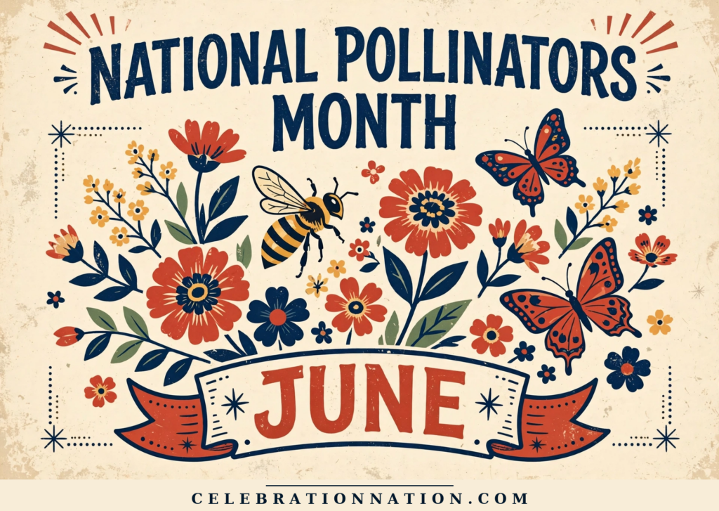 National Pollinators Month poster
