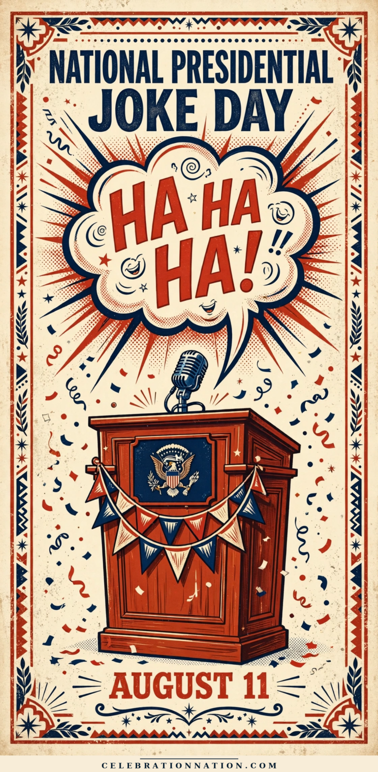 National Presidential Joke Day poster