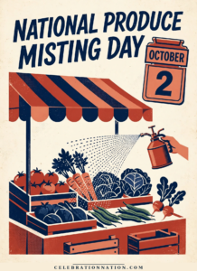 National Produce Misting Day illustration, October 2