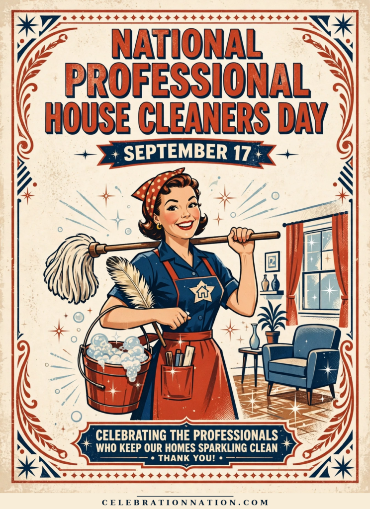 National Professional House Cleaners Day poster