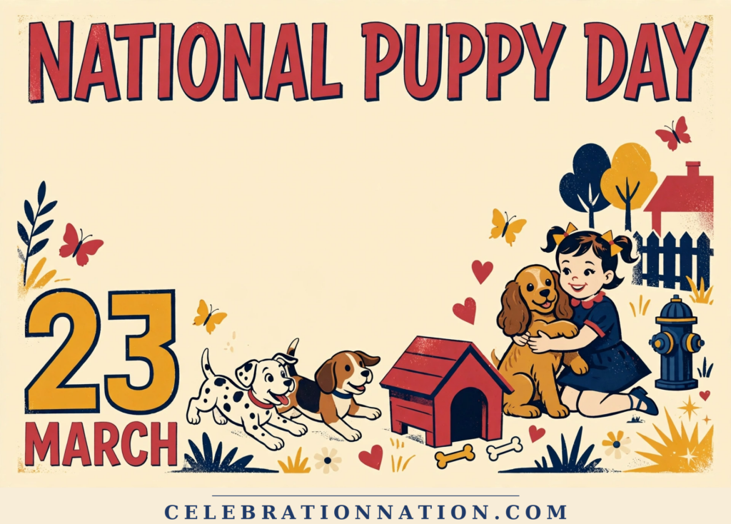 National Puppy Day poster