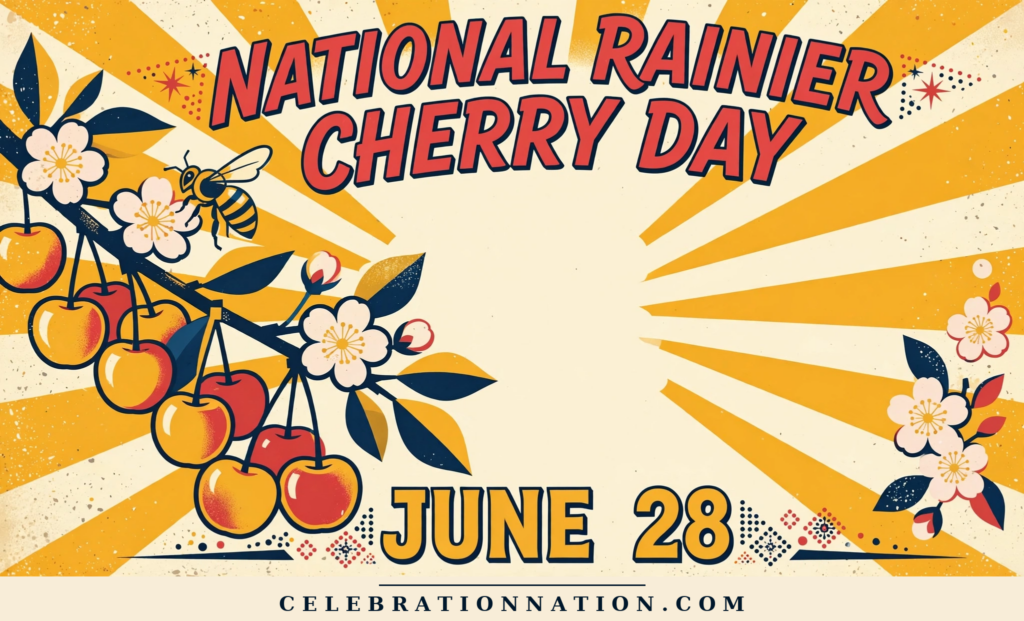 National Rainier Cherry Day poster