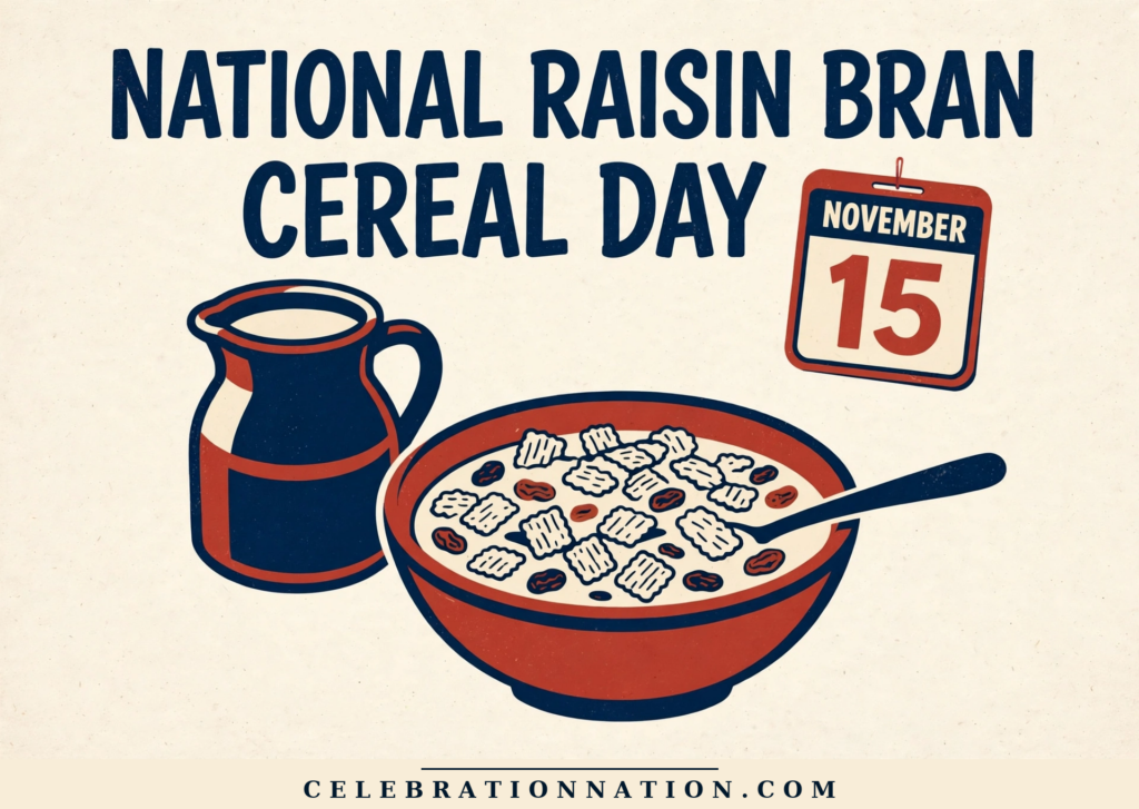 National Raisin Bran Cereal Day poster