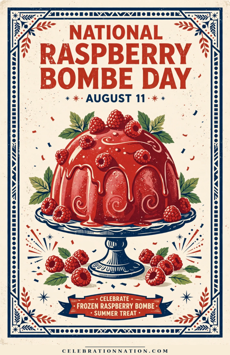National Raspberry Bombe Day poster