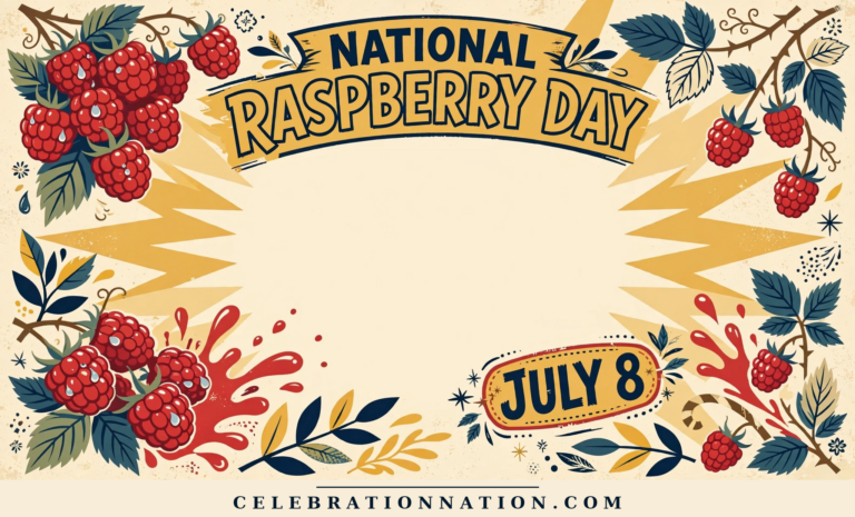 National Raspberry Day poster