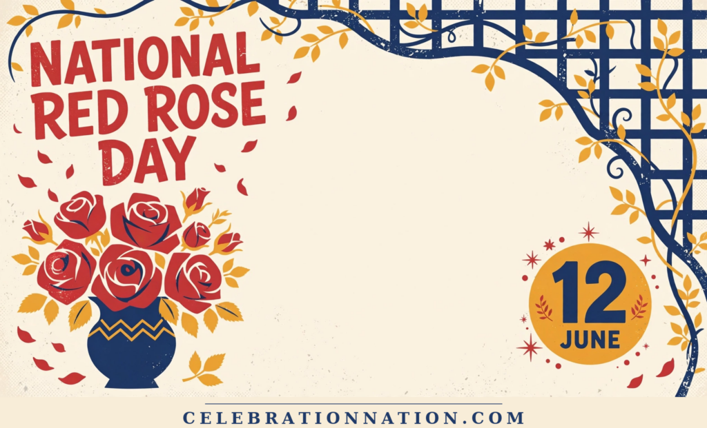 National Red Rose Day poster