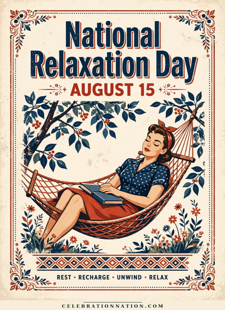 National Relaxation Day poster