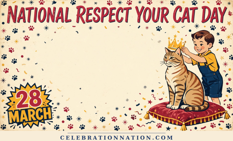 National Respect Your Cat Day poster