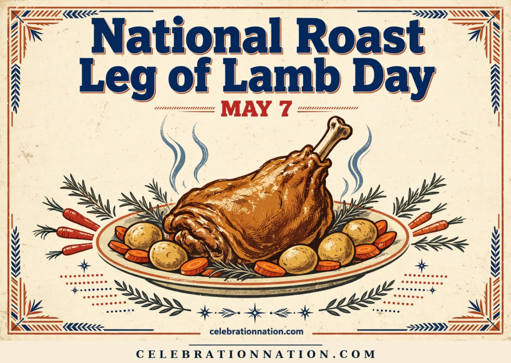 National Roast Leg of Lamb Day poster