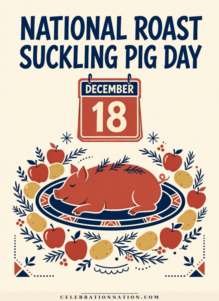 National Roast Suckling Pig Day poster