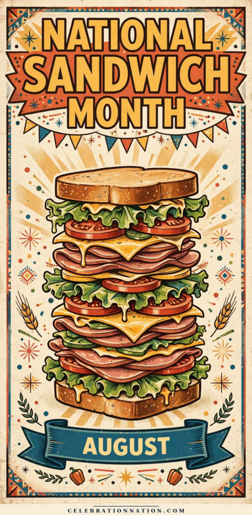 National Sandwich Month poster