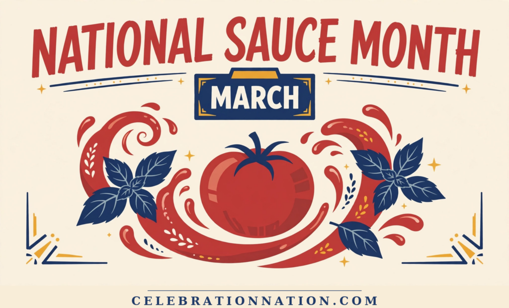 National Sauce Month poster