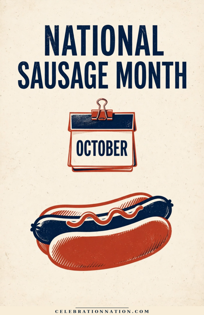 National Sausage Month poster