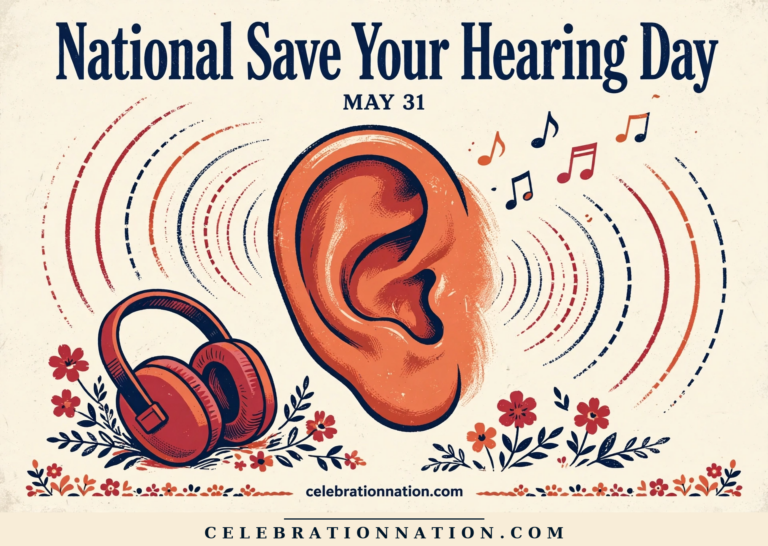 National Save Your Hearing Day poster