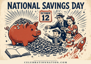 National Savings Day illustration, October 12
