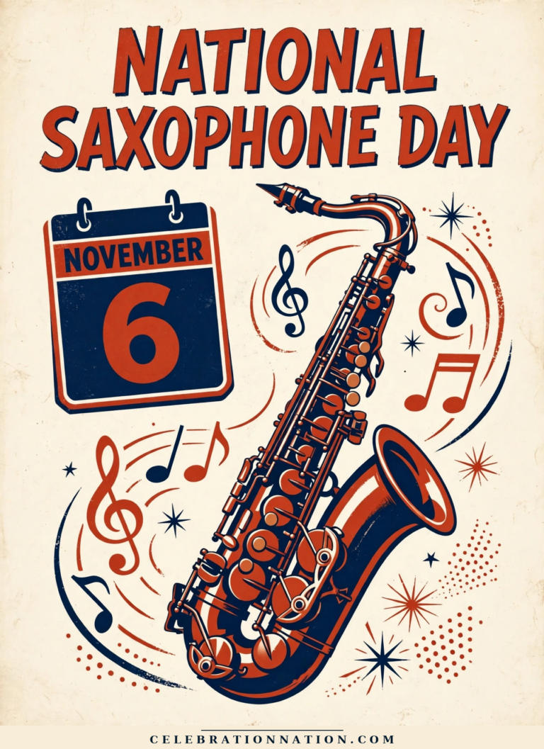 National Saxophone Day poster