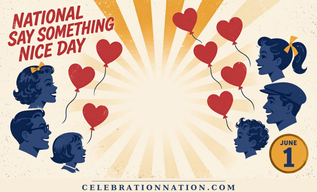 National Say Something Nice Day poster