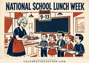National School Lunch Week illustration, October 9-13, 2023