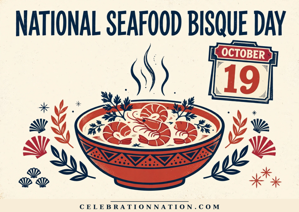 National Seafood Bisque Day poster