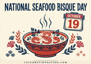 National Seafood Bisque Day illustration, October 19
