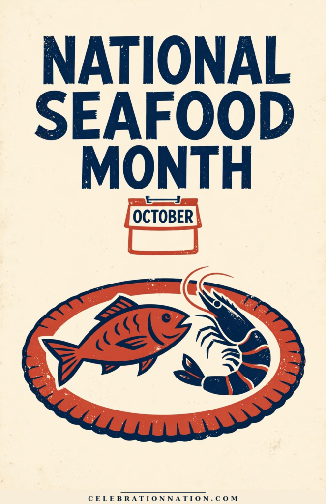 National Seafood Month poster