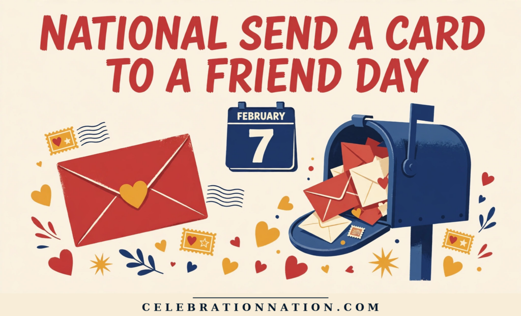 National Send a Card to a Friend Day poster
