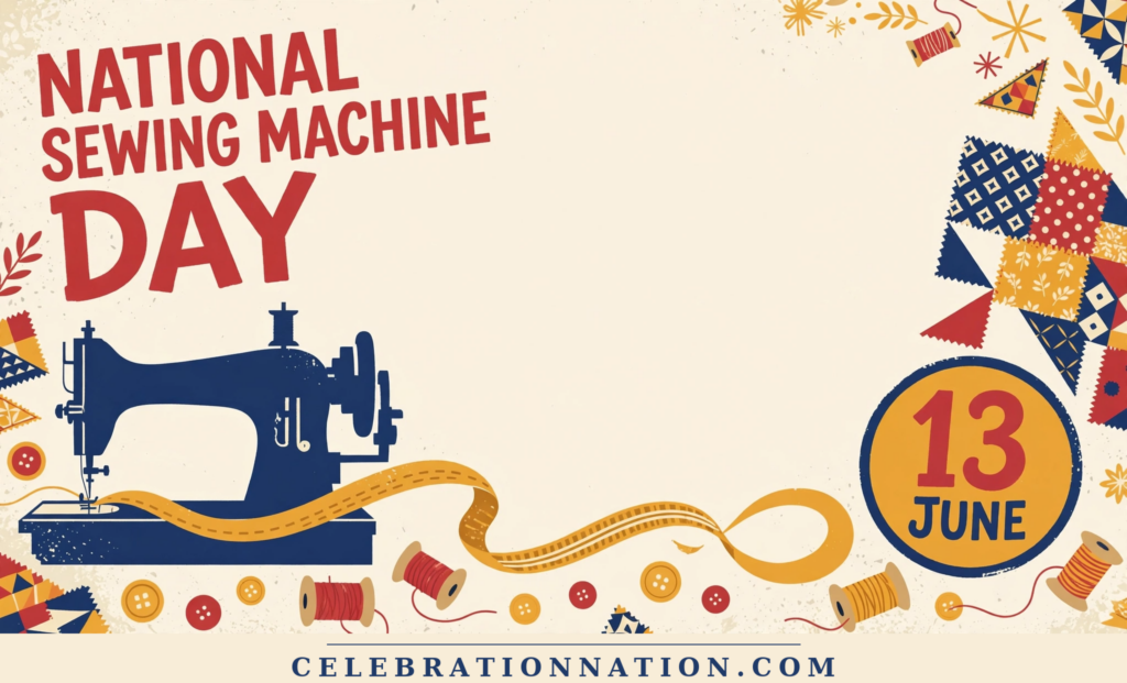 National Sewing Machine Day poster