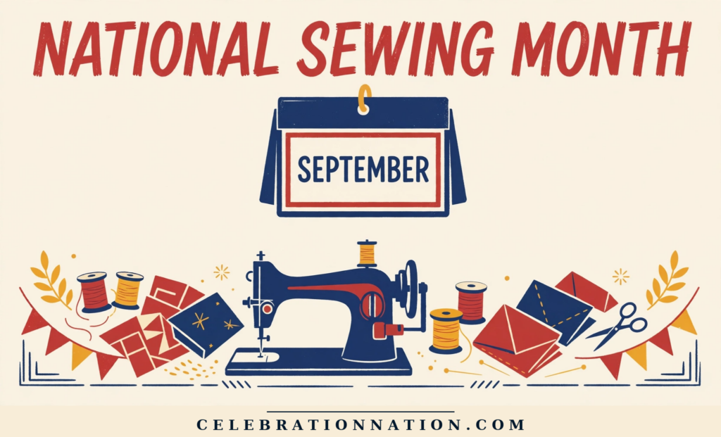 National Sewing Month poster