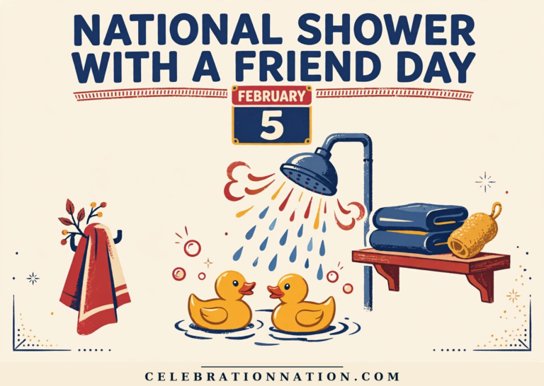 National Shower with a Friend Day poster