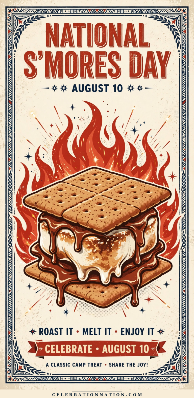 National S’mores Day poster