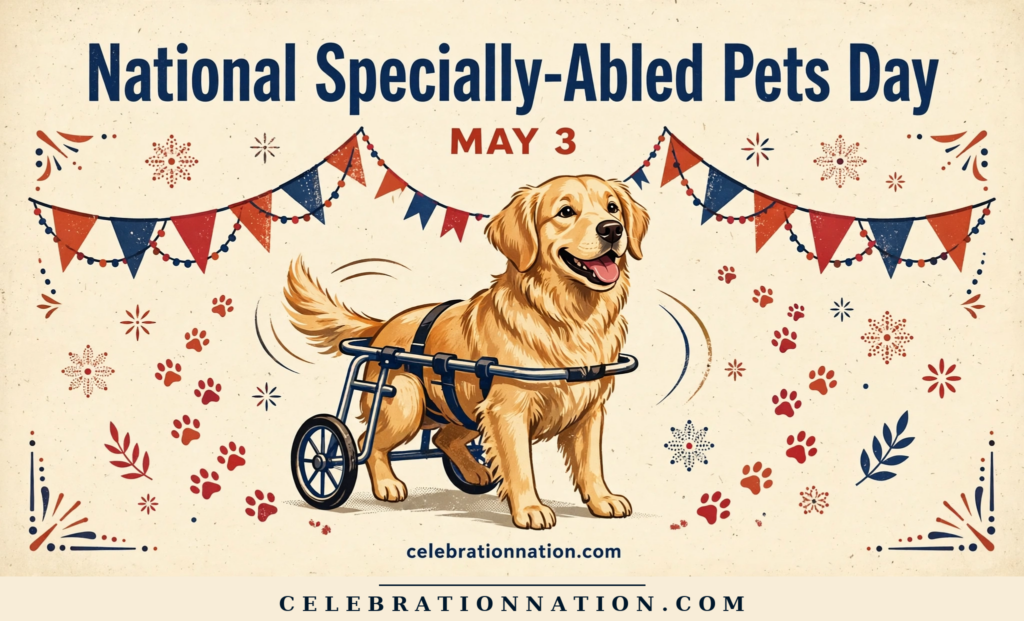 National Specially-Abled Pets Day poster