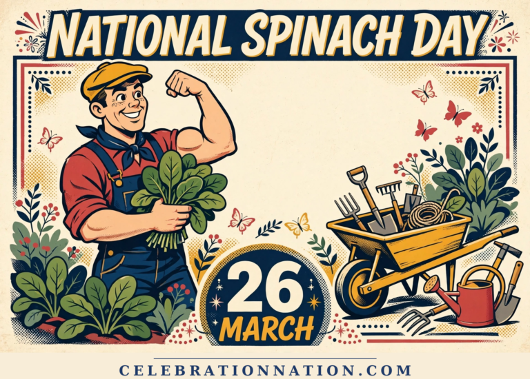 National Spinach Day poster