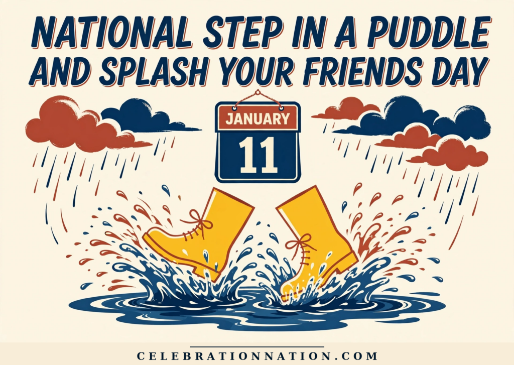 National Step in a Puddle and Splash Your Friends Day poster