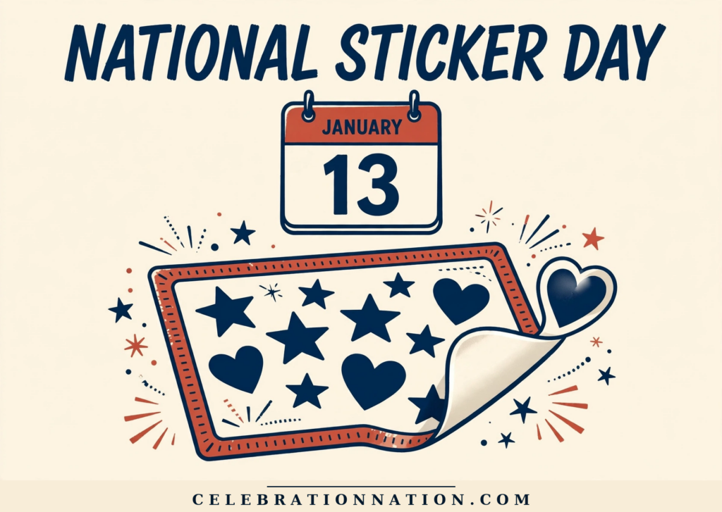 National Sticker Day poster