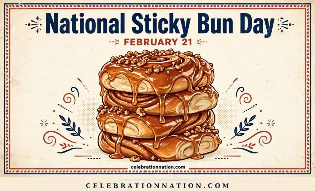 National Sticky Bun Day poster