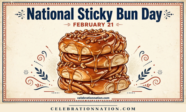 National Sticky Bun Day poster