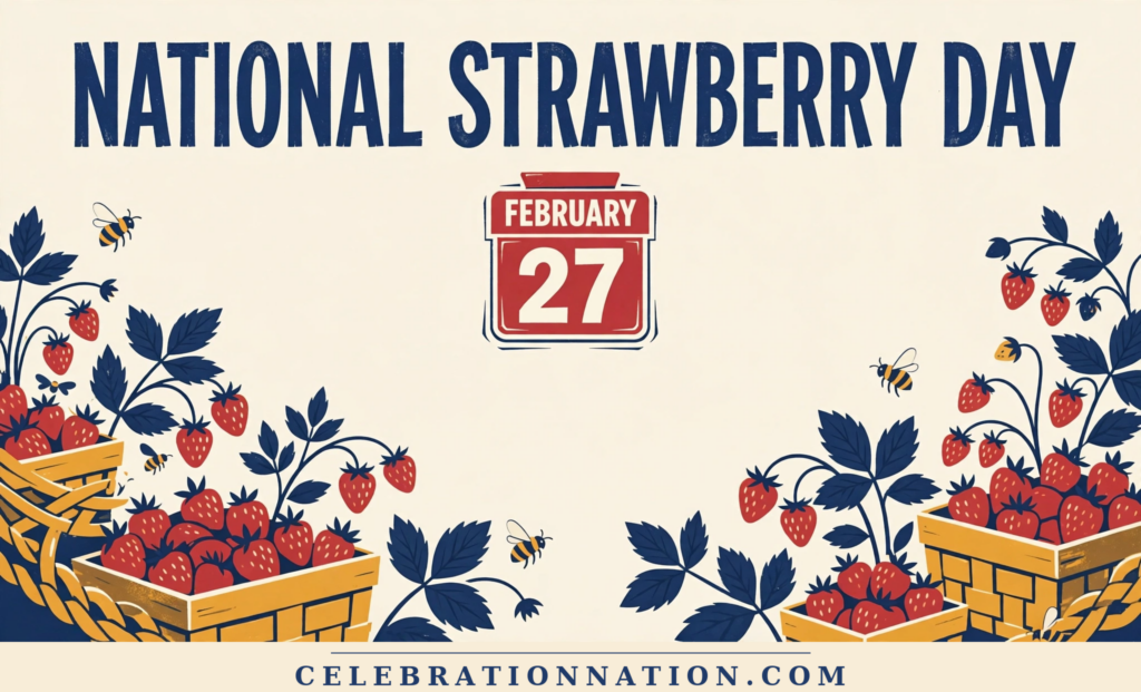 National Strawberry Day poster