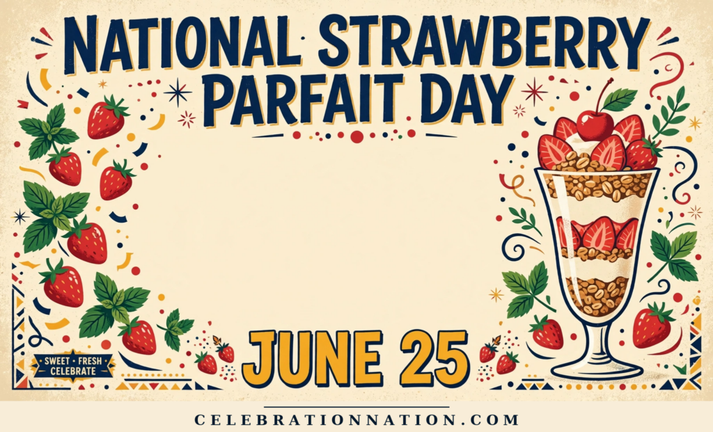 National Strawberry Parfait Day poster