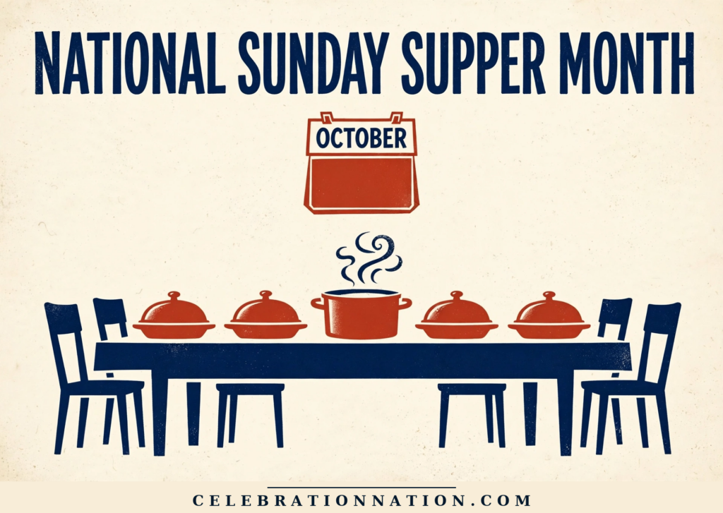 National Sunday Supper Month poster
