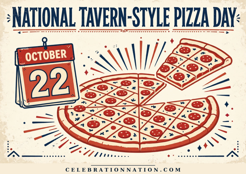 National Tavern-Style Pizza Day poster