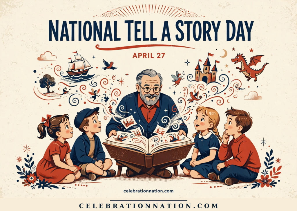 National Tell a Story Day illustration, APRIL 27
