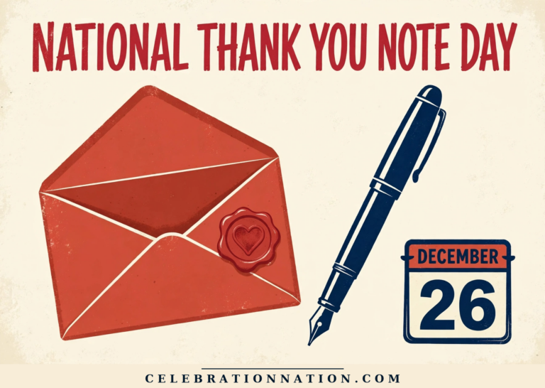 National Thank You Note Day poster