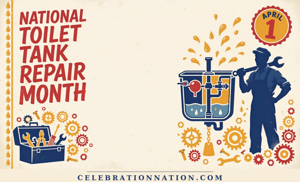National Toilet Tank Repair Month poster