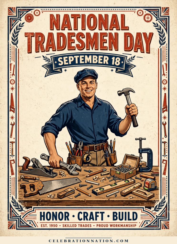 National Tradesmen Day poster
