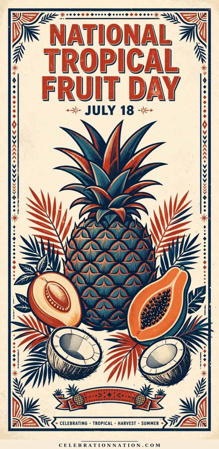 National Tropical Fruit Day poster