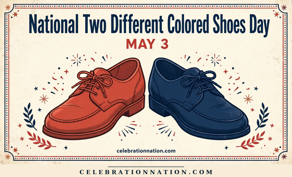 National Two Different Colored Shoes Day poster
