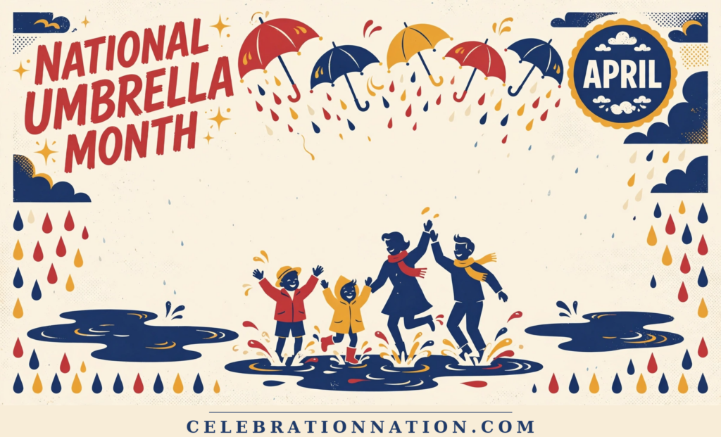 National Umbrella Month poster