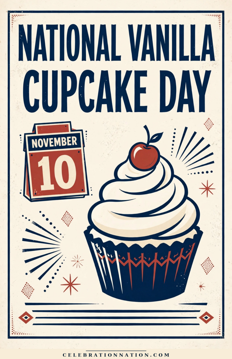 National Vanilla Cupcake Day poster