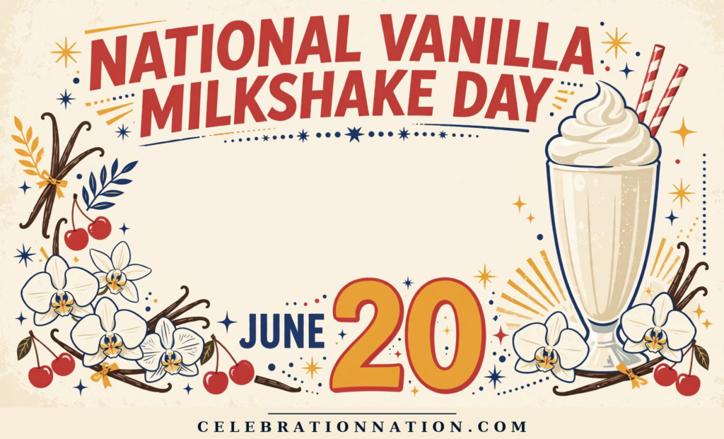 National Vanilla Milkshake Day poster