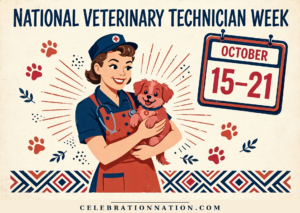 National Veterinary Technician Week illustration, October 15-21, 2023